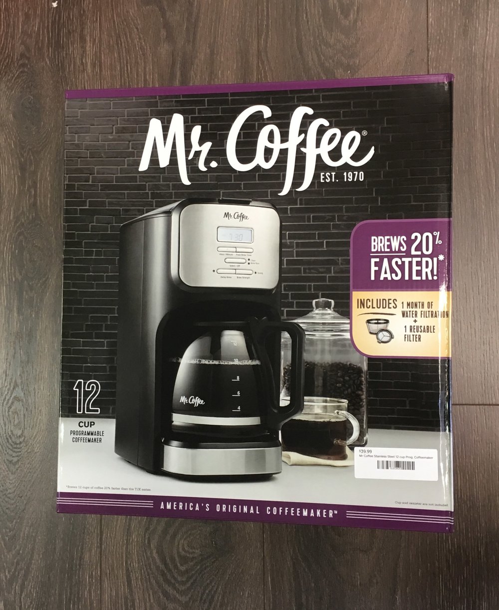 Mr. Coffee 12-Cup Black Stainless Coffee Maker