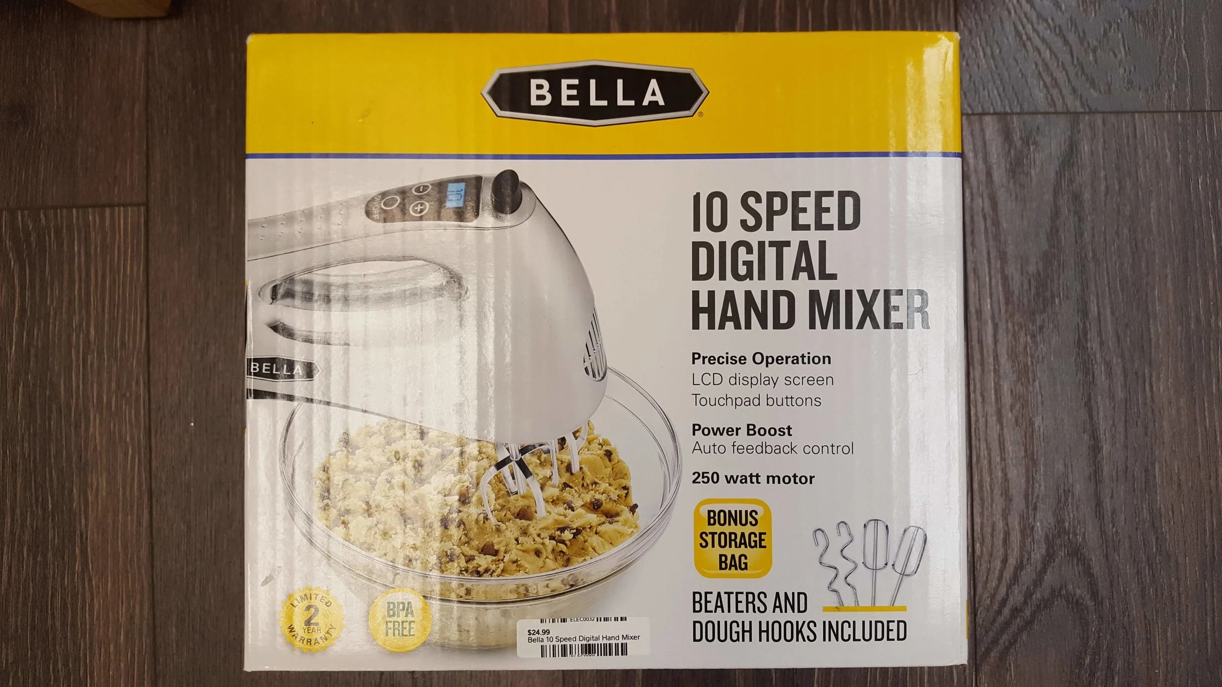 bella 10 speed digital hand mixer