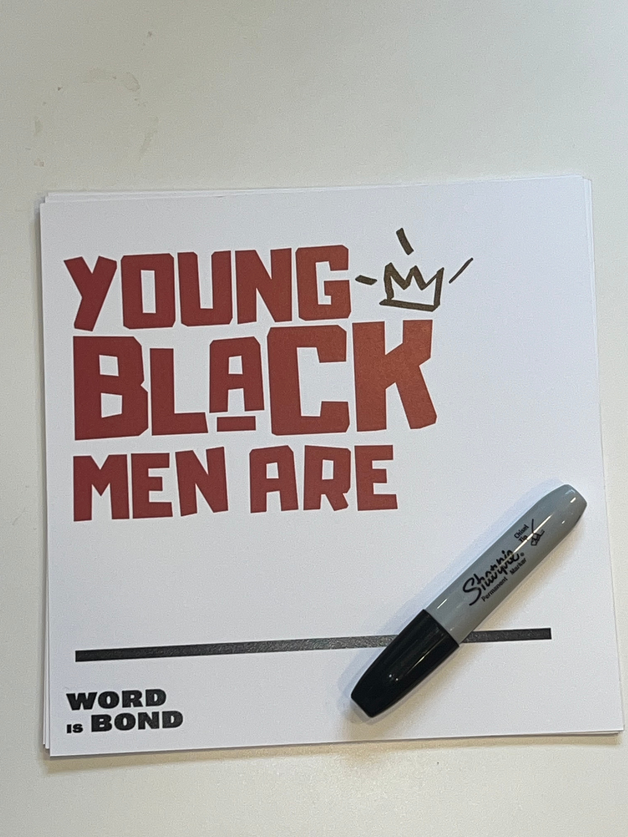 Young Black Men Are_____ signs