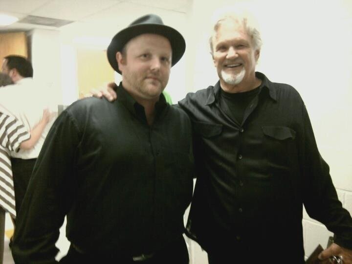 JF with Kris Kristofferson after performing the Johnny Cash Music Festival