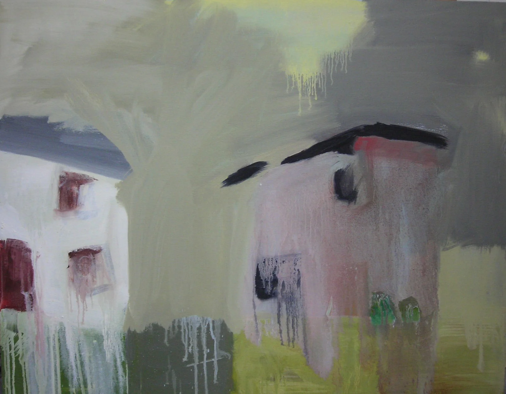 Houses , 2008, Oil on canvas, 22 x 28 in. Sold to Private Collector