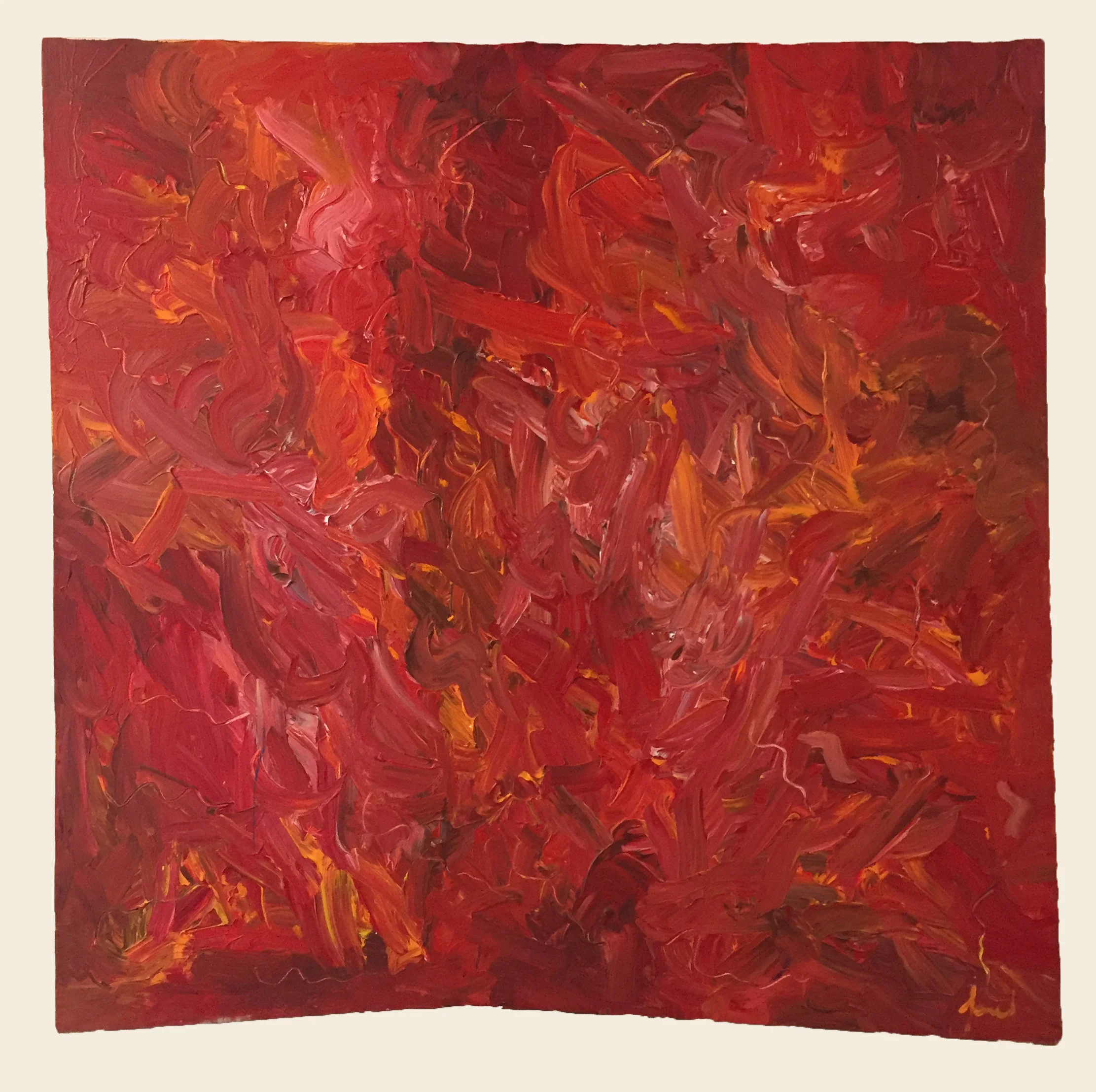 Phone Conversation , 1997, Acrylic on canvas, 30 x 30 in.