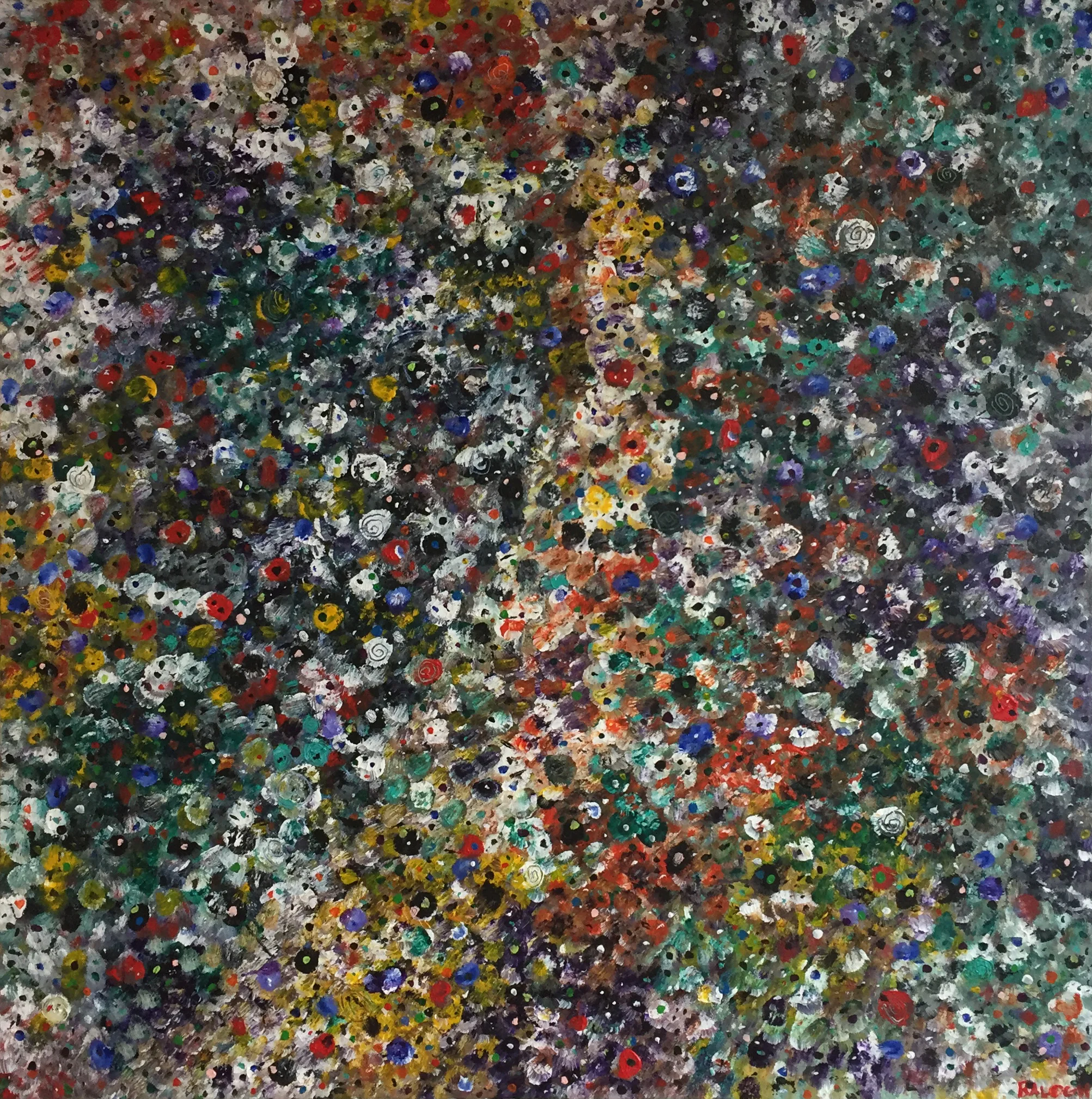 Season Cycle 1.0 , April 2016, Acrylic on canvas, 48 x 48 in.