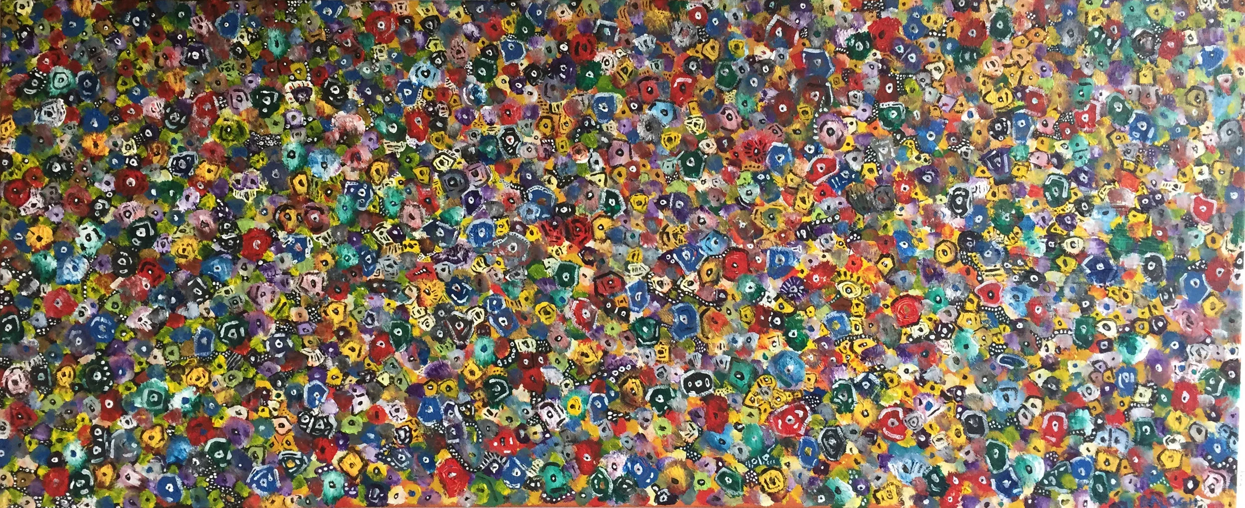 Season Cycle 11.0 , March 2017, Acrylic on canvas, 20 x 48 in.