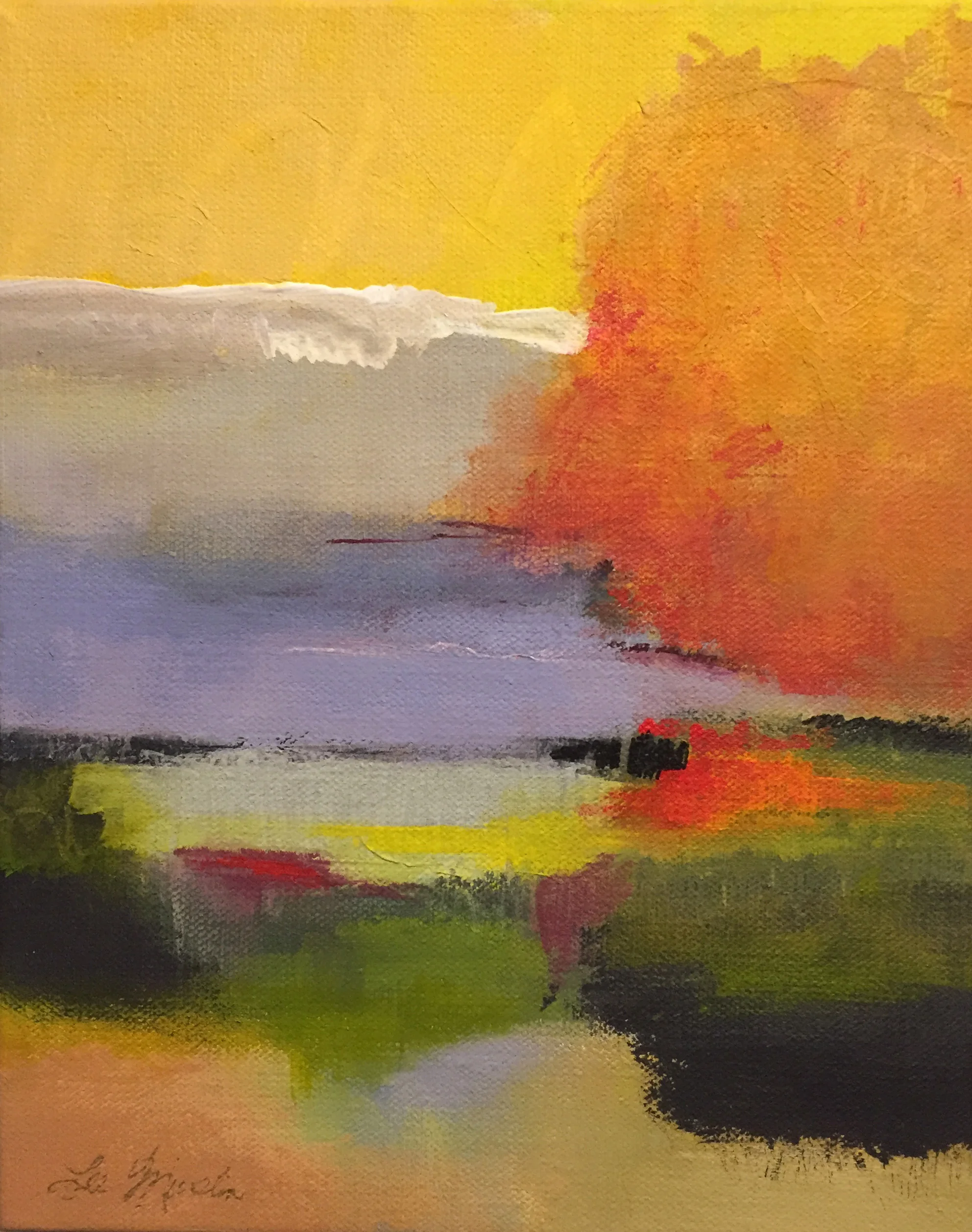 Autumn Tide , Acrylic on canvas, 10 x 8 in. Sold to a Private Collector