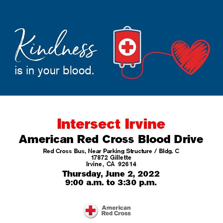 Intersect is proud to partner with @americanredcross for on-site blood drive on 6/2! Register to donate at redcrossblood.org with sponsor code &ldquo;Hines.&rdquo;
