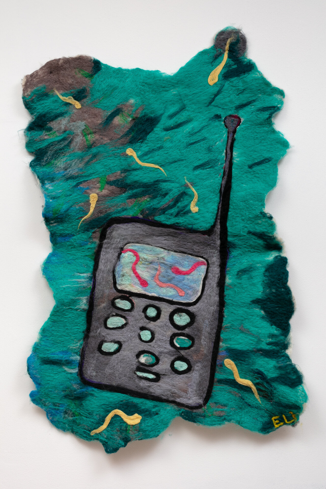  Squiggle Phone, Mixed Fiber, 4’  x 2’, 2021