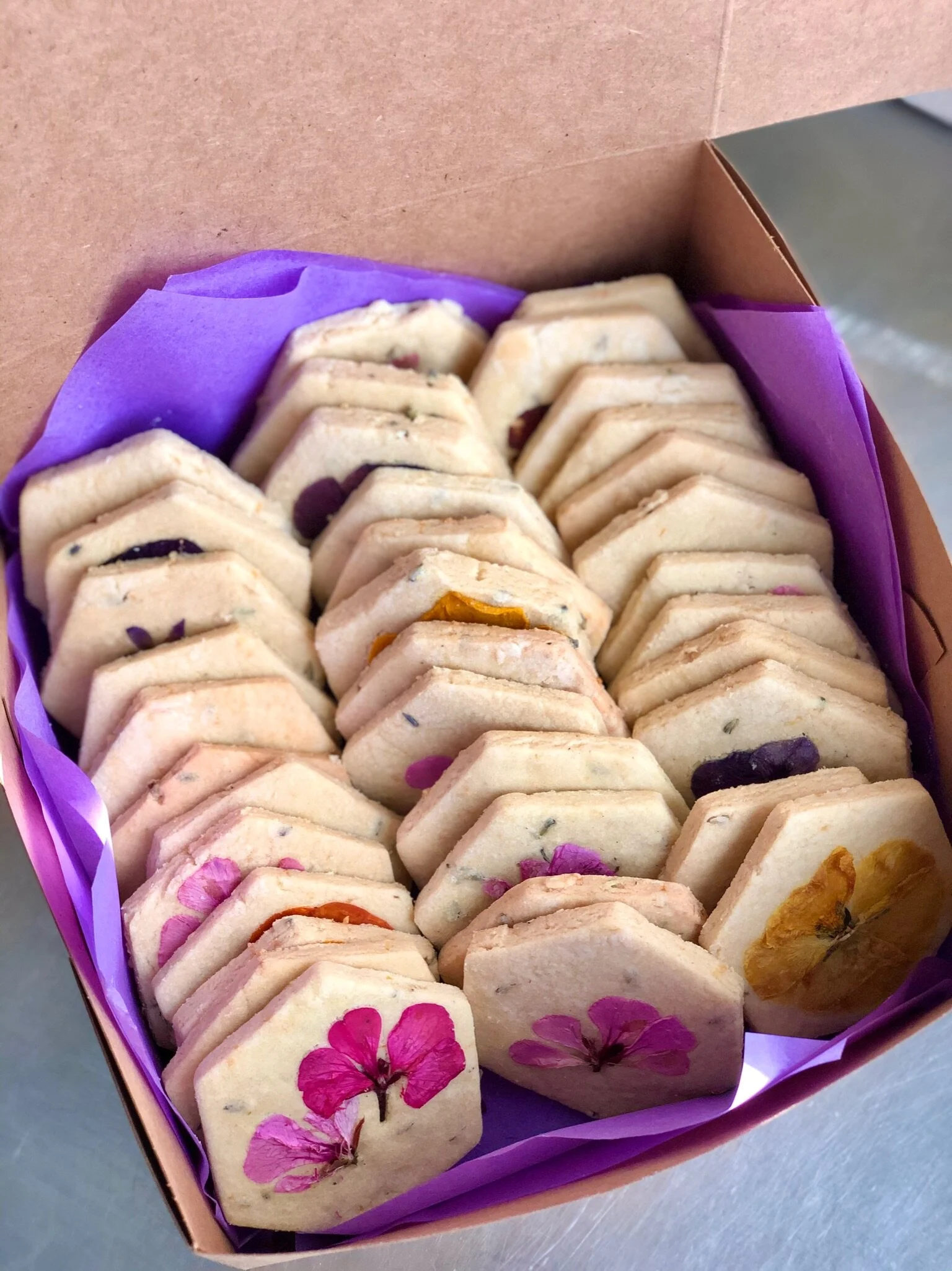 Floral Citrus Shortbread Cookies