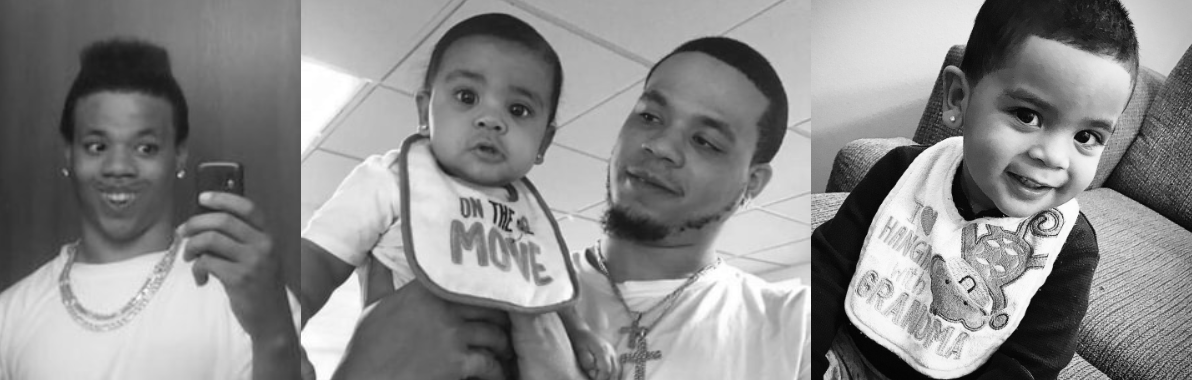 DaShawn Horne 2010, with son Deion in April of 2017, Deion after a new haircut in January 2018