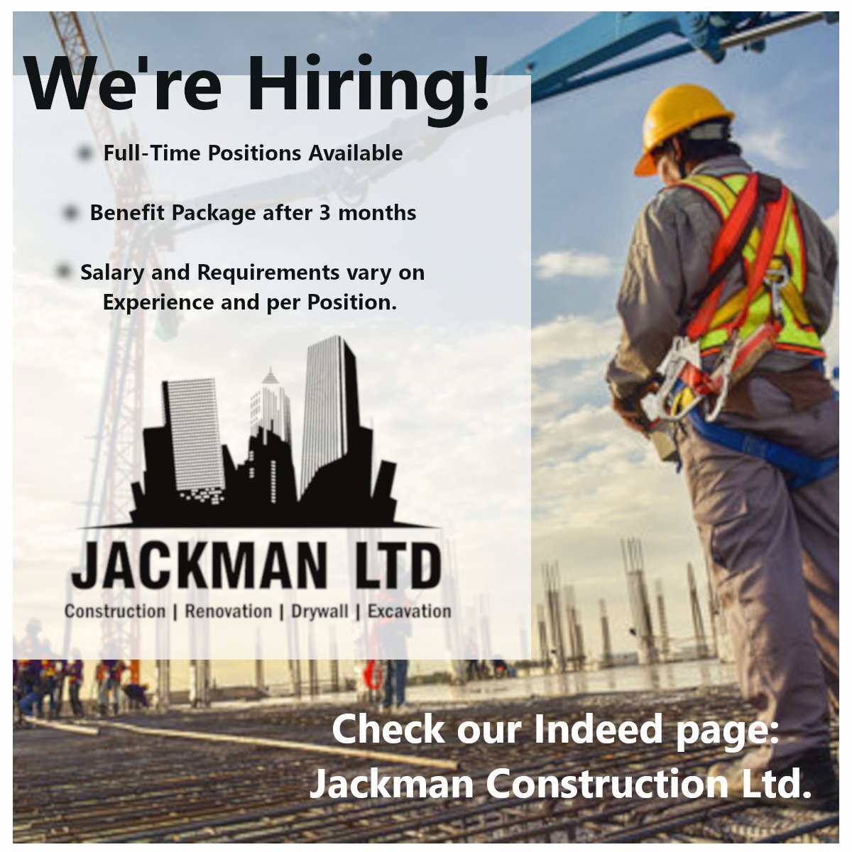 Looking to join a team of people who love what they do? Or a company that invests in the welfare of all it's staff? Look no further. We are hiring in several positions and we want you to join our team here at Jackman! 
-
If you think working with us 