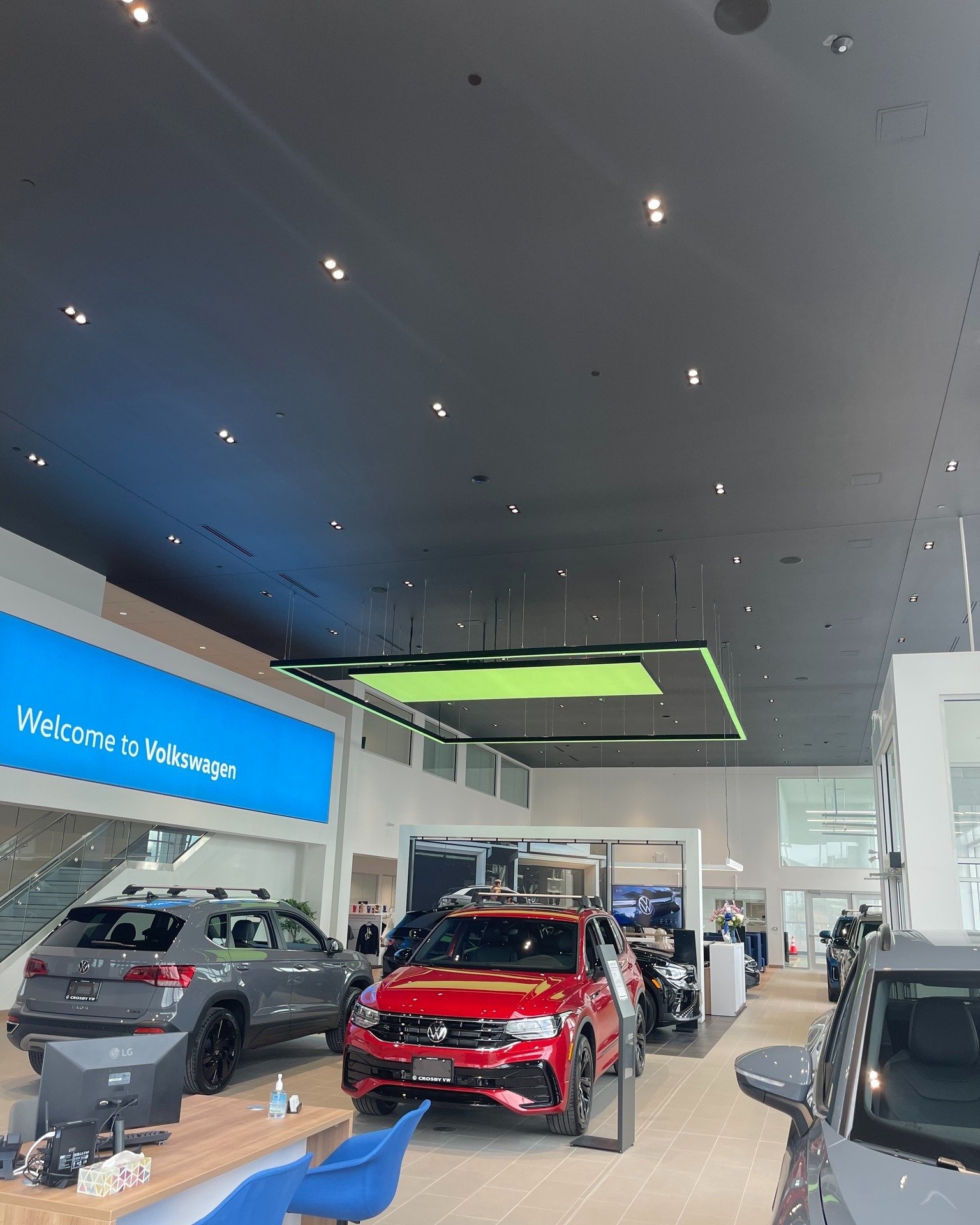 One of the best parts of our job is getting to see our newest projects finally unveiled! This amazing structure is @crosbyvw and we are so proud to be able to share our work with you all. If you are shopping for a new ride, or are getting your vehicl