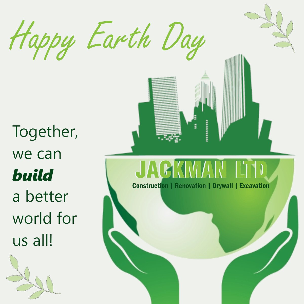 Happy Earth Day! Today we are proud to be a company with environmentally positive initiatives. From using sustainable, eco-friendly materials in several projects, working with companies that create green-building products, avoiding the use of plastic