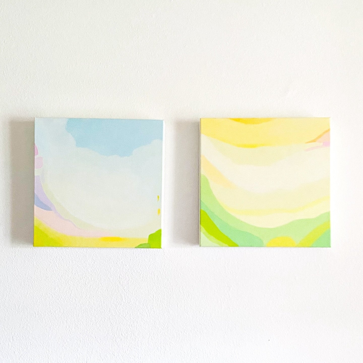 Revisiting a pair of soft landscapes hanging in the old studio ⛅️