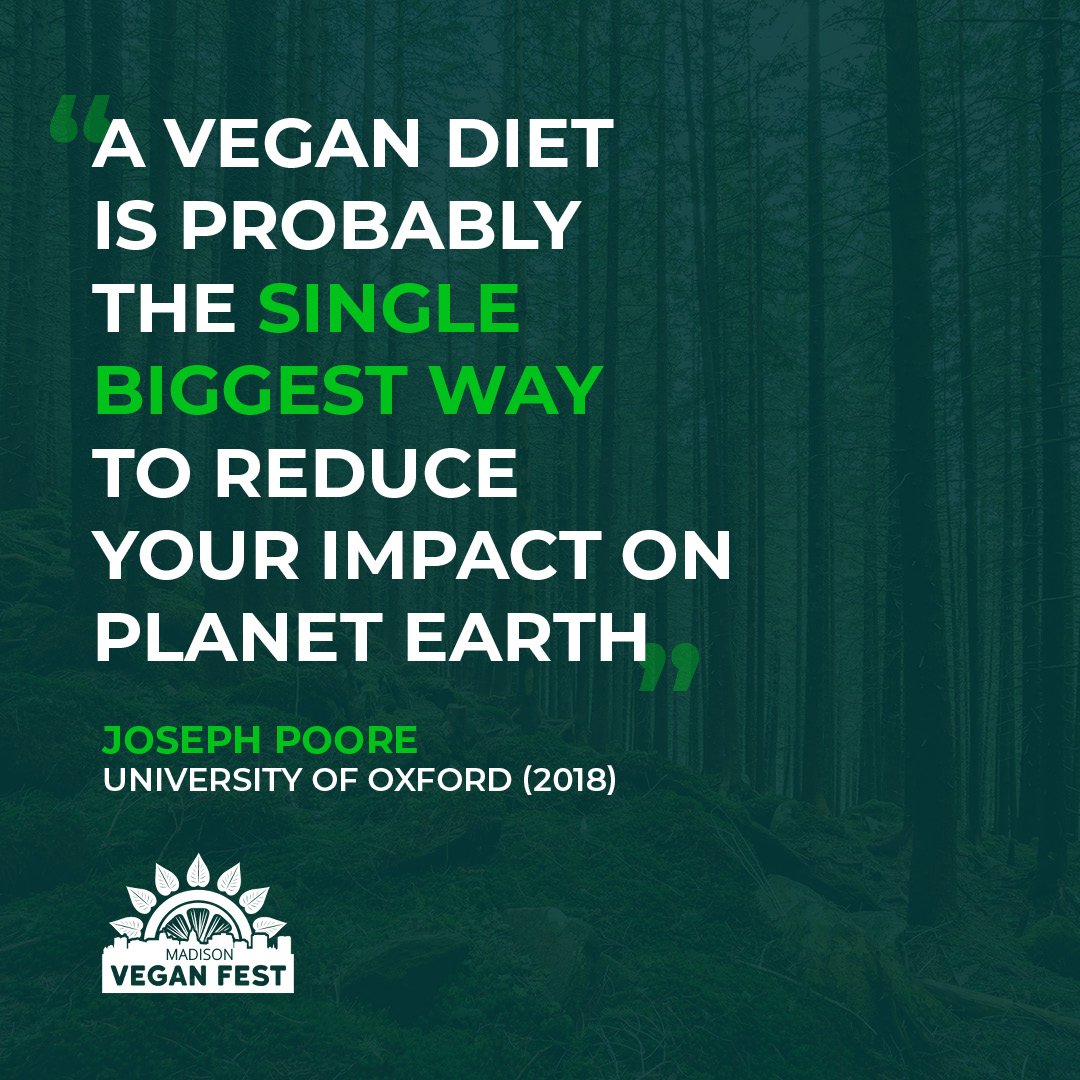 Happy Earth Day from everyone at Madison Vegan Fest! 🌎 Did you know the biggest way to reduce your environmental impact on the planet is to go vegan? 

Madison is fortunate to have a thriving vegan community that is continually expanding. Opting for