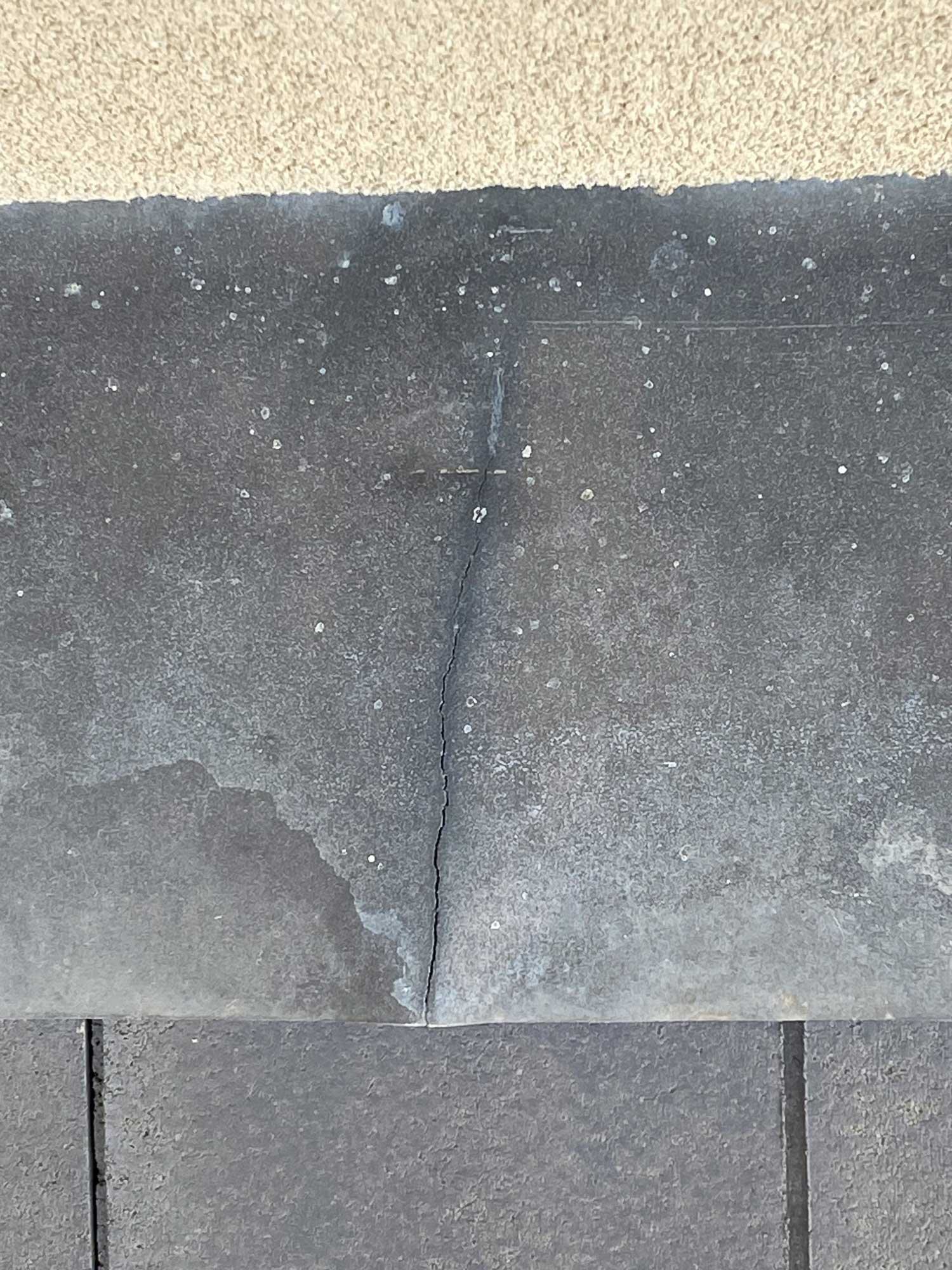 Roof flashing, cracking, creating water ingress into roof void