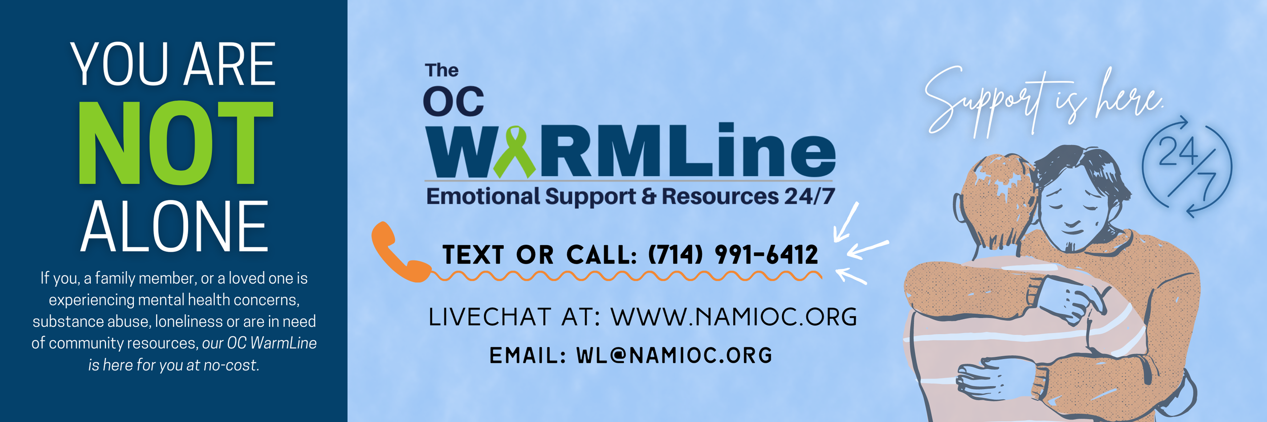 NAMI OC WarmLine Call/Text 7149916412 — NAMI Orange County