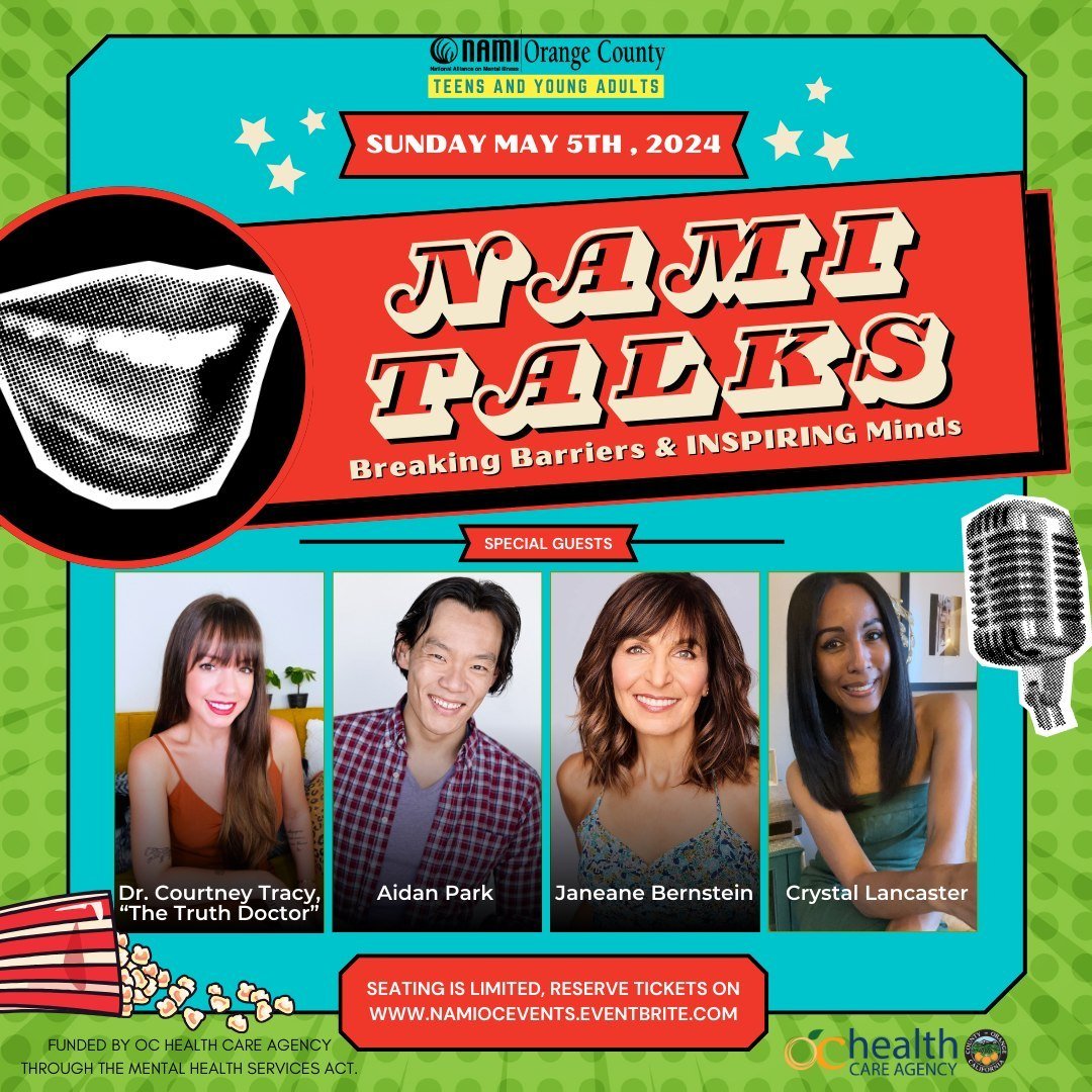 Don't forget to sign up for our NAMI Talks event for teens &amp; young adults! Join us for on May 5th for a panel discussion on breaking barriers and inspiring minds! Check out our special guests and make sure to sign up before it fills up!

Sign up 