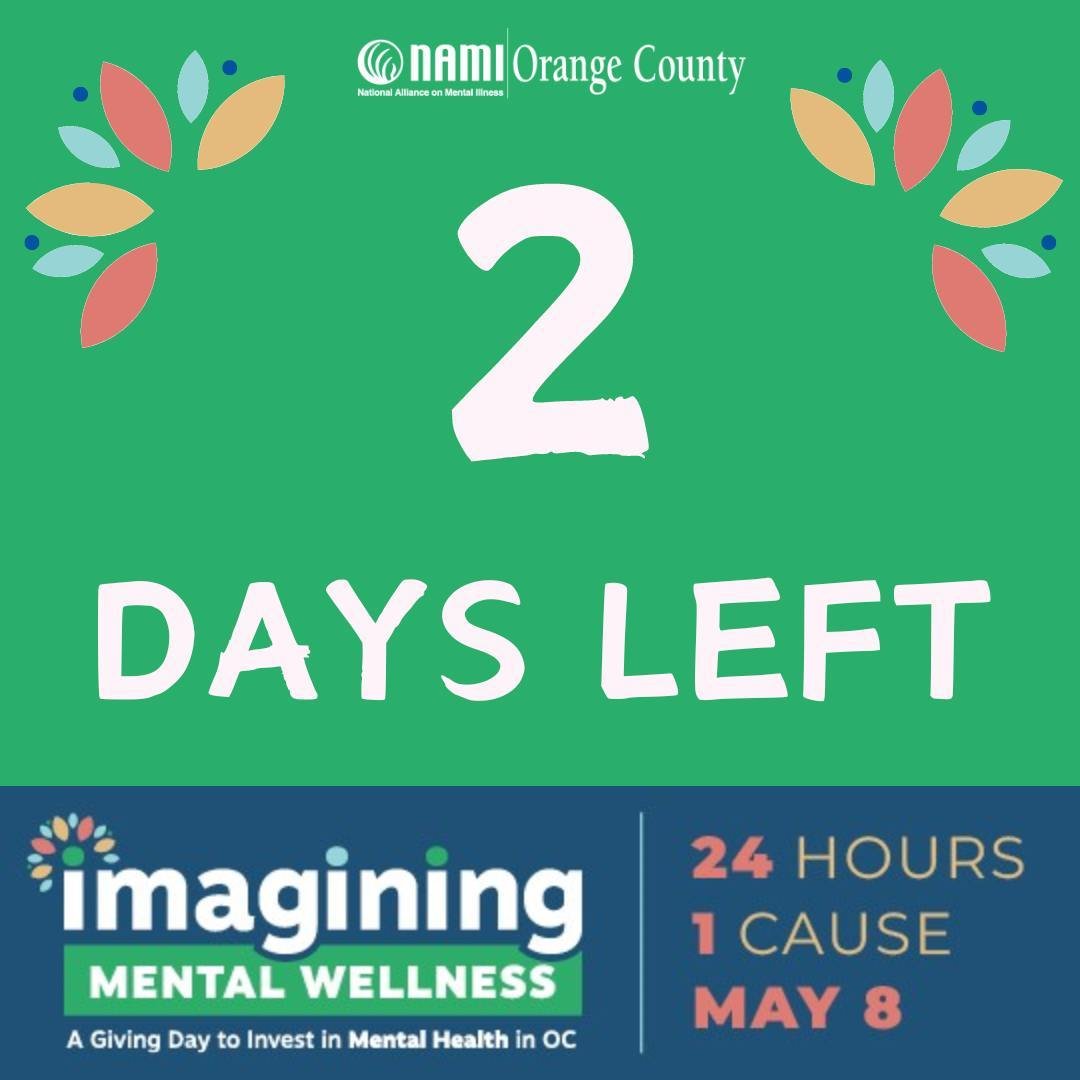 Can you believe we are only 2 days away from our Imagining Mental Wellness Giving Day? We are so excited about all the additions to the programs we are planning. We can't wait to share them with you! Don't forget to donate and tell a friend!

To dona