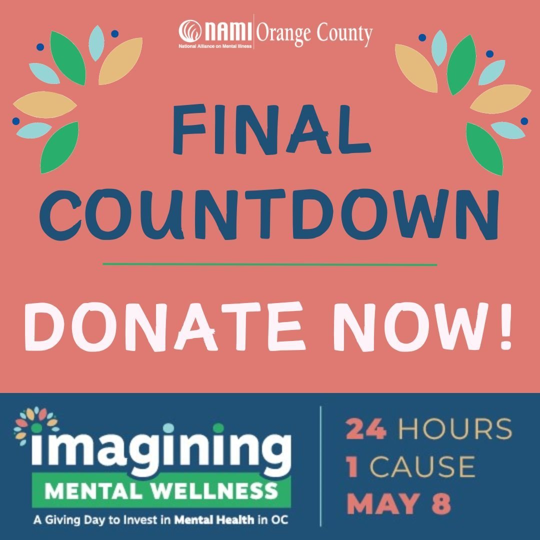 We are in the FINAL COUNTDOWN⏱️ We have less than ONE HOUR left to raise money for our Youth Programs. We are so grateful to everyone who has donated so far! 💚

Every dollar helps us spread the word and continue our mission to provide mental health 