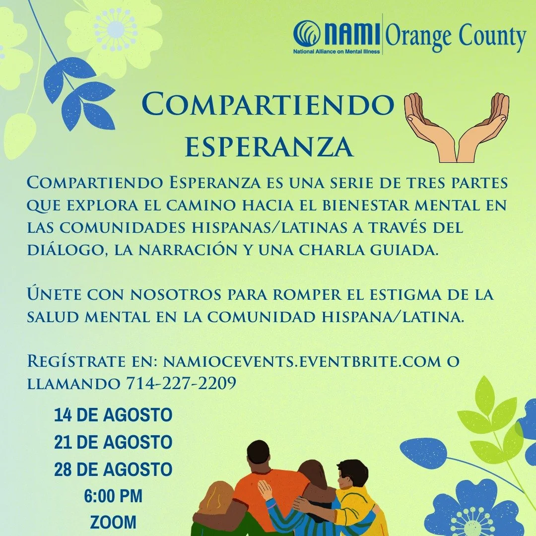 ¡Únete a nuestra segunda serie sobre Compartir Esperanza! Bạn có thể đăng ký bằng cách sử dụng Namiocevents.eventbrite.com hoặc llamando al 714-227-2209. #familia #saludmental #nocosto #apoyo #programa #clasesdesaludmental #familia #ni&ntil