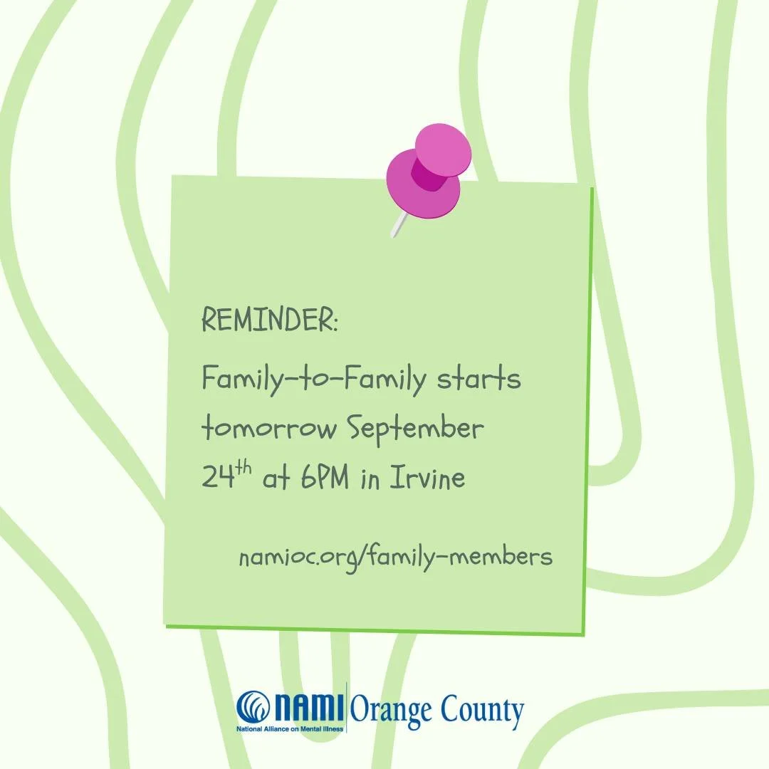 Don't forget to sign up! Don't miss your chance to engage in meaningful conversations on supporting loved ones with mental illness, connect with others going through the similar experiences, and gain a sense of community. We're meeting every Friday a