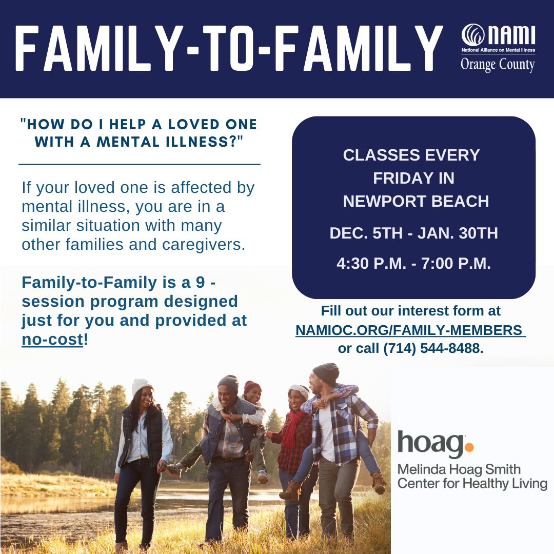 Serie de clases de familia a familia: Viernes, del 5 de diciembre al 30 de enero en Newport Beach 