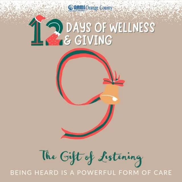 Día 9: El don de escuchar 👂 Ser escuchado es una forma poderosa de cuidado. Practique la escucha activa durante cinco minutos ininterrumpidos: sin corregir, sin interrumpir, solo estando presente.

🎁 Descargue la etiqueta de regalo de bienestar de hoy: «El don de estar presente».