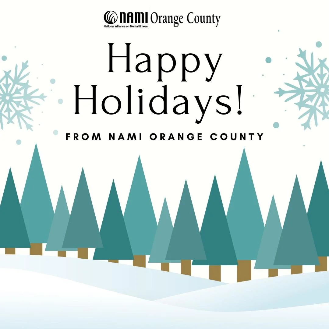 Happy Holidays from all of us at NAMI Orange County 🎄
As you celebrate today, remember it&rsquo;s okay to rest, set boundaries, and feel whatever you&rsquo;re feeling. Support is always here when you need it.