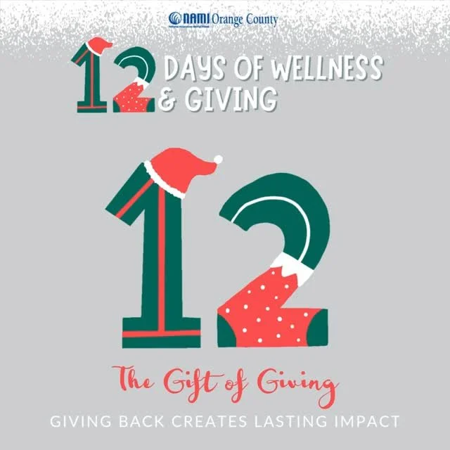Day 12: The Gift of Giving 🎁 
Giving back creates lasting change. Today, choose generosity; your support helps ensure mental health care and connection remain accessible for all.

🎁 Download today&rsquo;s Wellness Gift Tag: &ldquo;The Gift of Givin