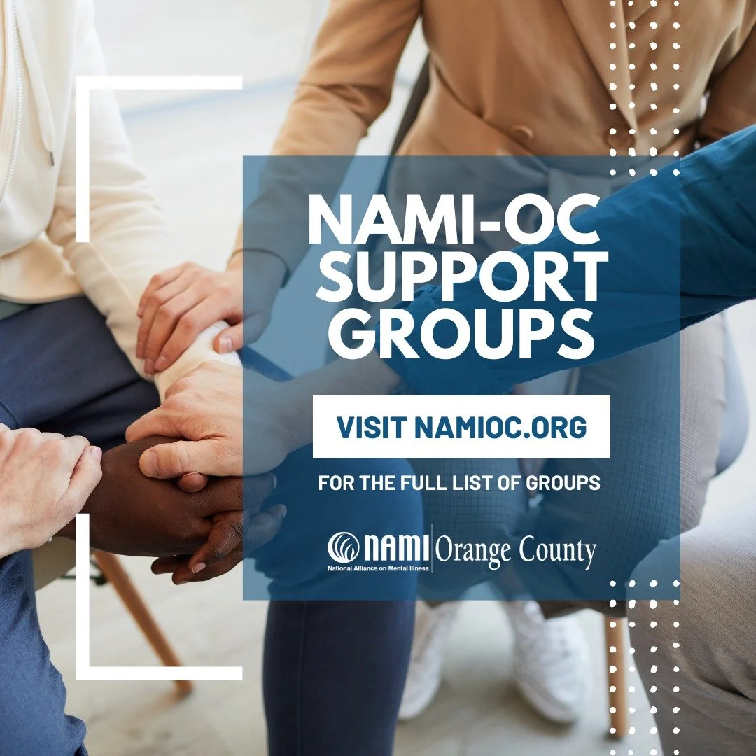 You don&rsquo;t have to go through it alone 💙
Our free support groups for family members and peers are available in person and virtually throughout Orange County.

🗓️ See the full schedule &amp; find a group that fits you.

 #MentalHealth #SupportG