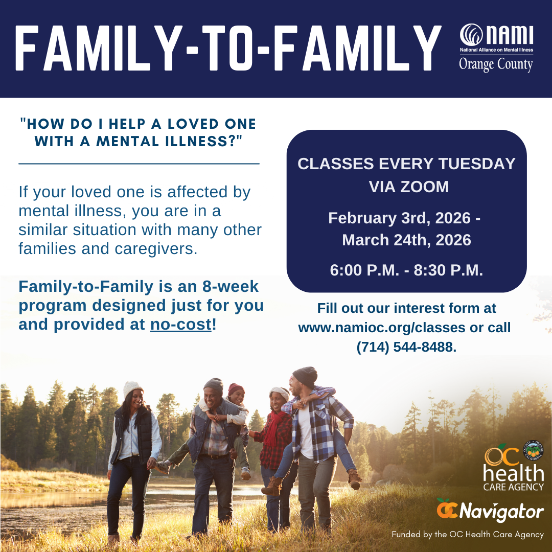 Family-to-Family Class Series: Tuesdays Feb 3rd - Mar 24th via Zoom