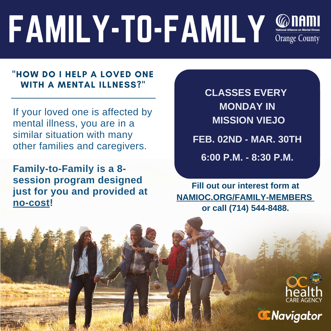 Family-to-Family Class Series: Mondays Feb 2nd - Mar 23rd in Mission Viejo