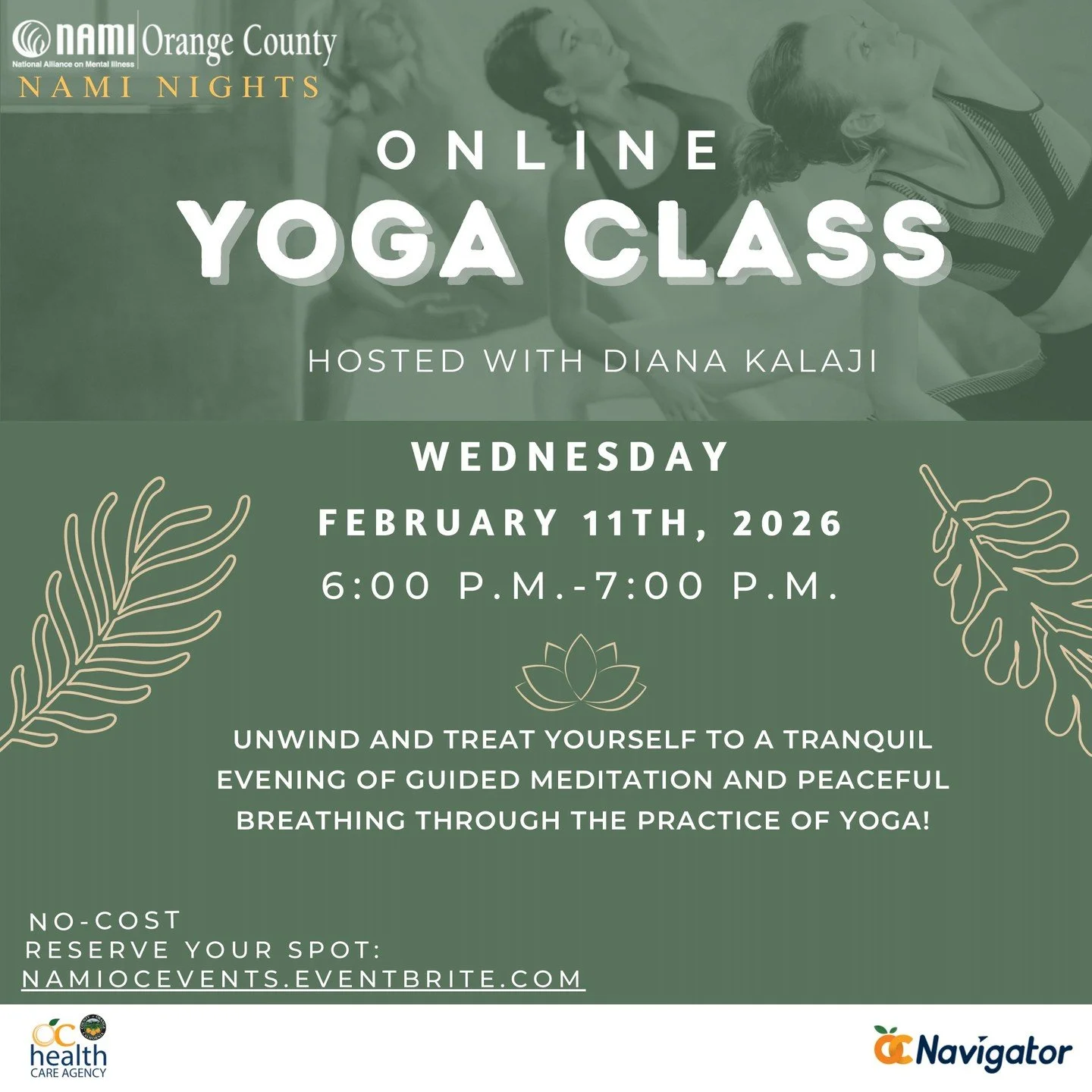 Need a midweek reset that actually fits your schedule? 🧘&zwj;♀️✨ Join us for NAMI Nights: Virtual Yoga, a free, feel-good class that&rsquo;s perfect for all ages and all yoga levels (yes, beginners welcome!).

📅 Wednesday, Feb 11
⏰ 6:00 PM
💻 Virtu