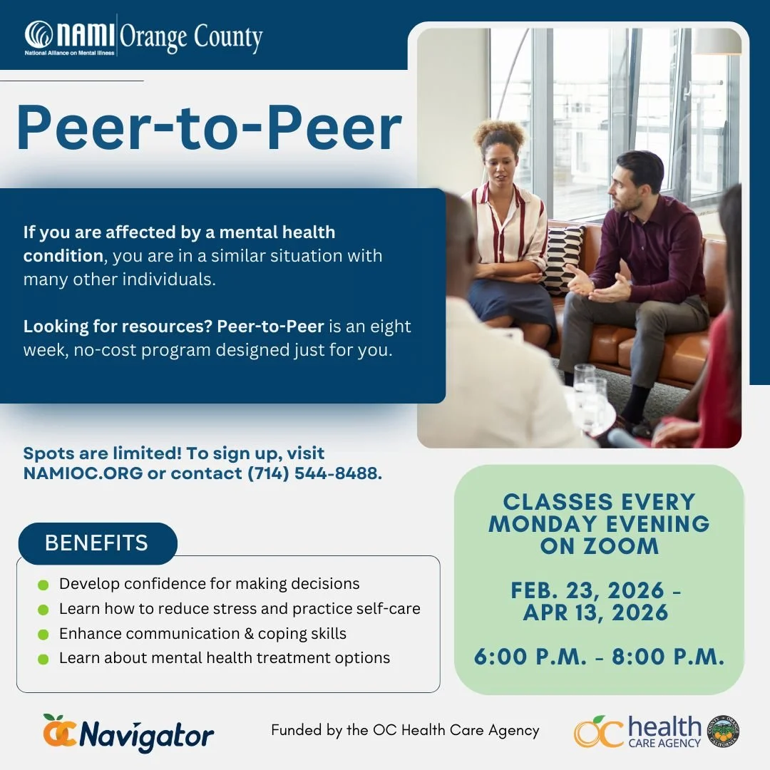 Now enrolling: Peer-to-Peer (Virtual)
Starts Feb. 23 &mdash; a safe, confidential space for mutual support and growth with people who truly get it. Learn more about recovery in an accepting environment.

In this course, you can:
✨ Set goals for your 
