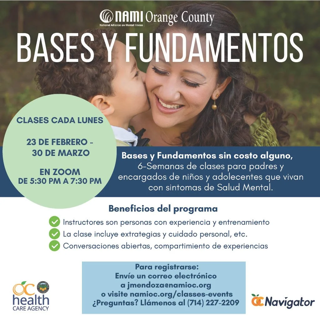 Now enrolling: NAMI Bases y Fundamentos &mdash; a FREE, 6-week class for parents &amp; caregivers of youth under 18 who may be struggling with mental health. 💚

Learn practical tips to support your child at home and at school, communicate with confi