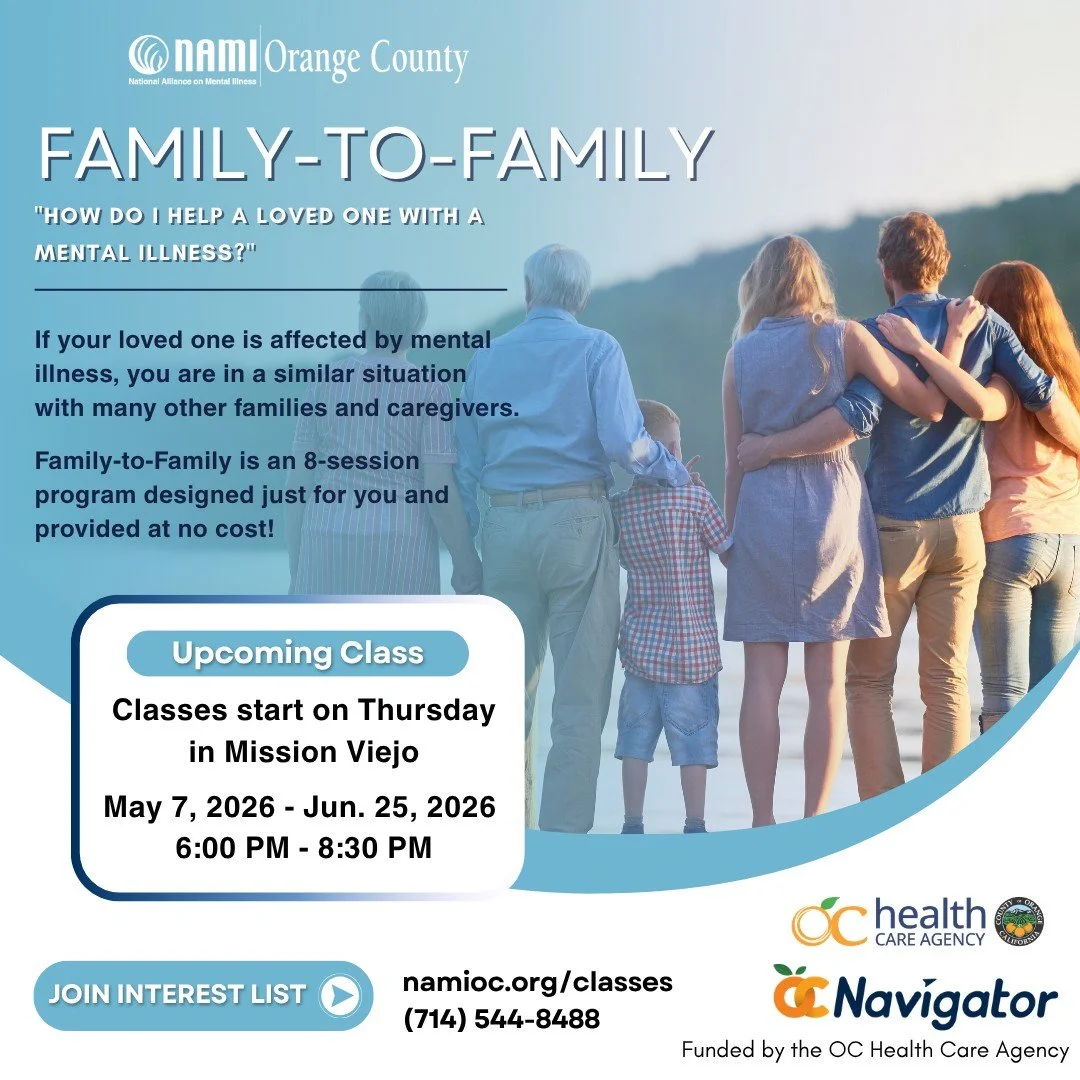 &ldquo;How do I actually help them?&rdquo; If you&rsquo;ve asked yourself this, you&rsquo;re not alone.

Join our Family-to-Family class and gain real tools, support, and connection with others who understand what you&rsquo;re going through.

📍 In-p