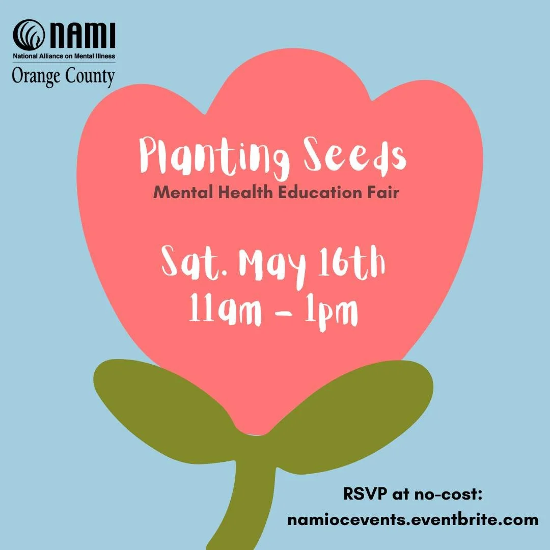 Planting Seeds is almost here 🌱💚
Join us for Planting Seeds: A Mental Health Education Fair on May 16. This is a feel-good community event with self-care activities, light snacks, resources, prizes, and more. All ages welcome &amp; no cost.

🗓 Sat