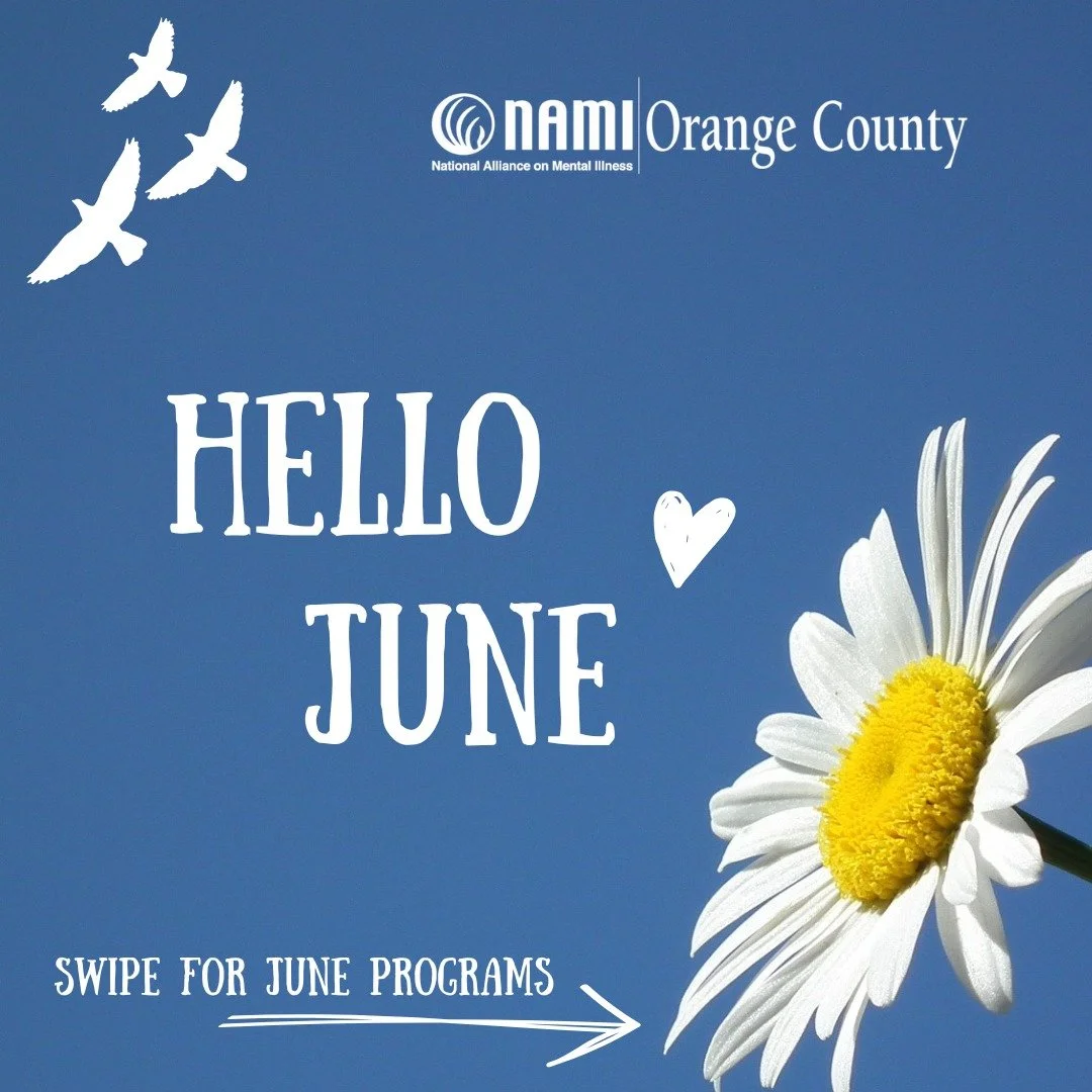 June is coming with a few ways to get support and stay connected 💙

📅 June 15 &mdash; Family-to-Family in Cypress
A no-cost class for family members/caregivers supporting a loved one with a mental health condition&mdash;tools, education, and suppor