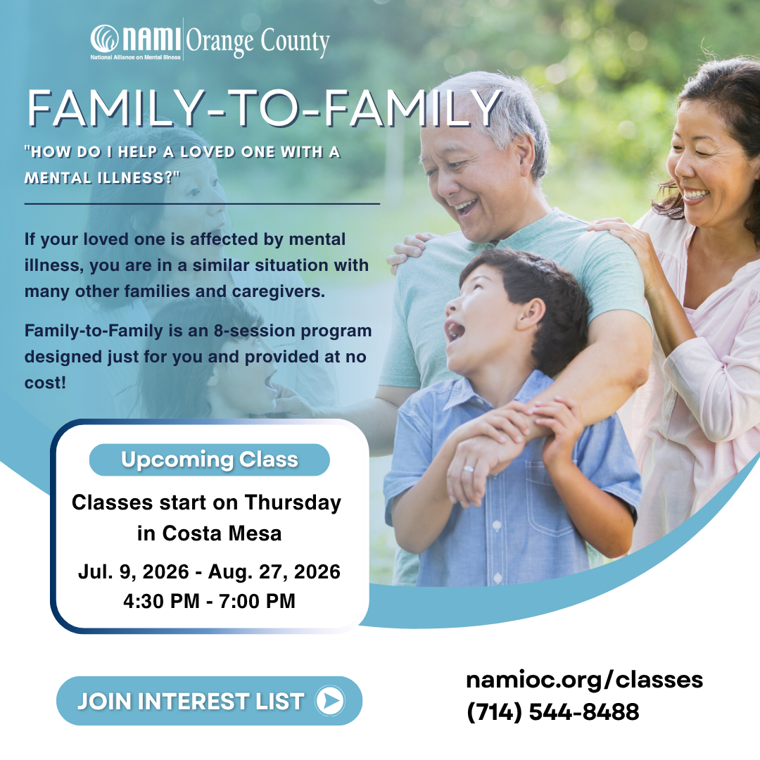 Family-To-Family Class Series: Thursdays, Jul 9th to Aug 27th In Costa Mesa
