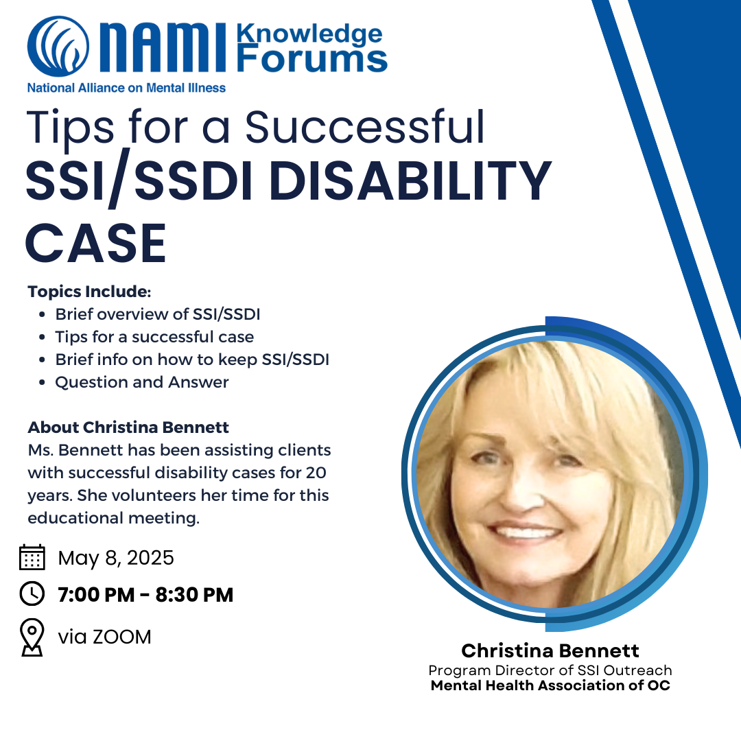 KNOWLEDGE FORUM: Tips for a Successful SSI/SSDI Case with Christina ...