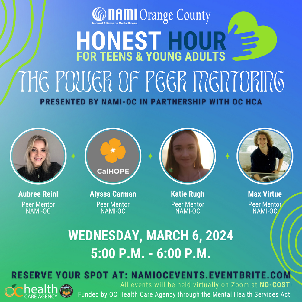 HONEST HOUR: The Power of Mentoring via ZOOM — NAMI Orange County