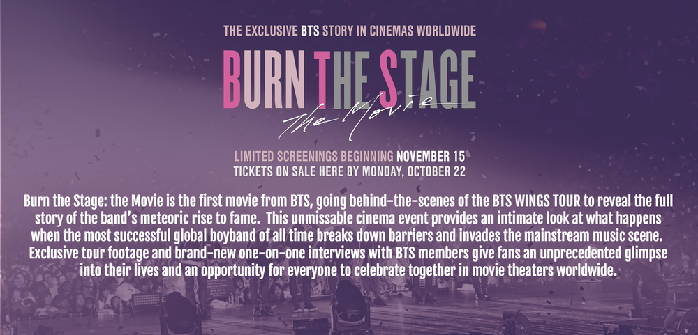 Burn The Stage The Movie Releases Us Bts Army
