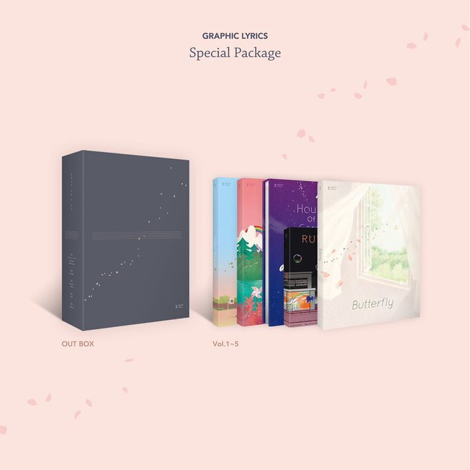 BTS GRAPHIC LYRICS BOOK SERIES (VOL 1-5) — US BTS ARMY