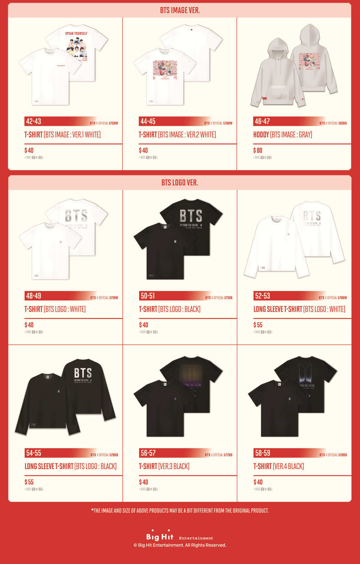 シャツと BTS ツアーTシャツ カテゴリー