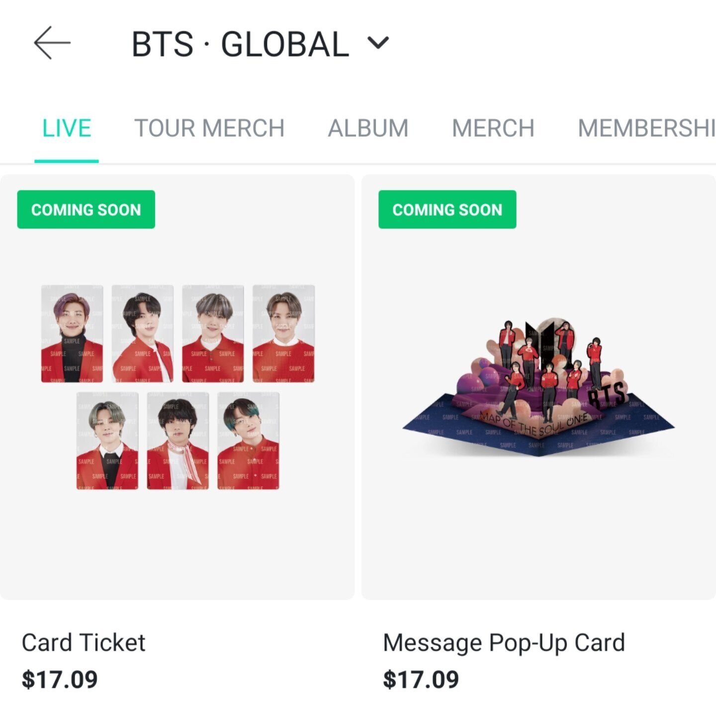 MERCH] Map of the Soul ON:E Collection — US BTS ARMY