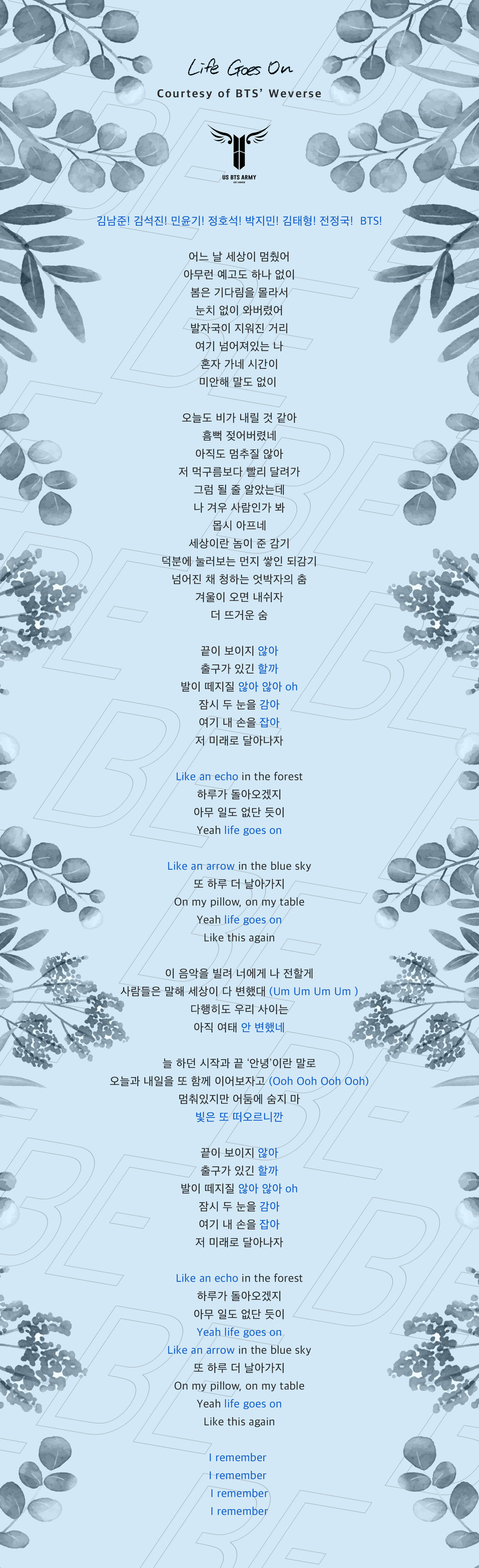 BTS Life Goes On English Lyrics Translation #kpop #btsedit #btsarmy #G