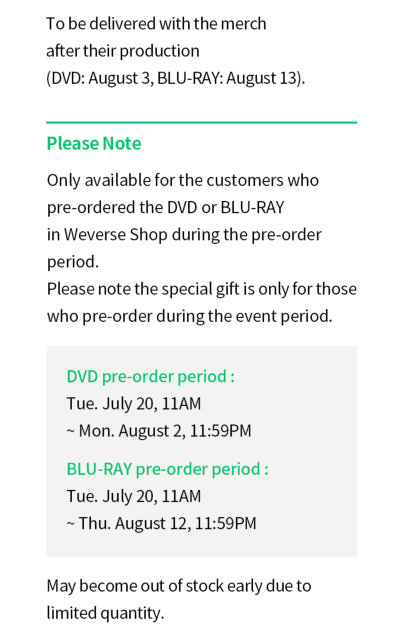 DVD/BLU-RAY notice
