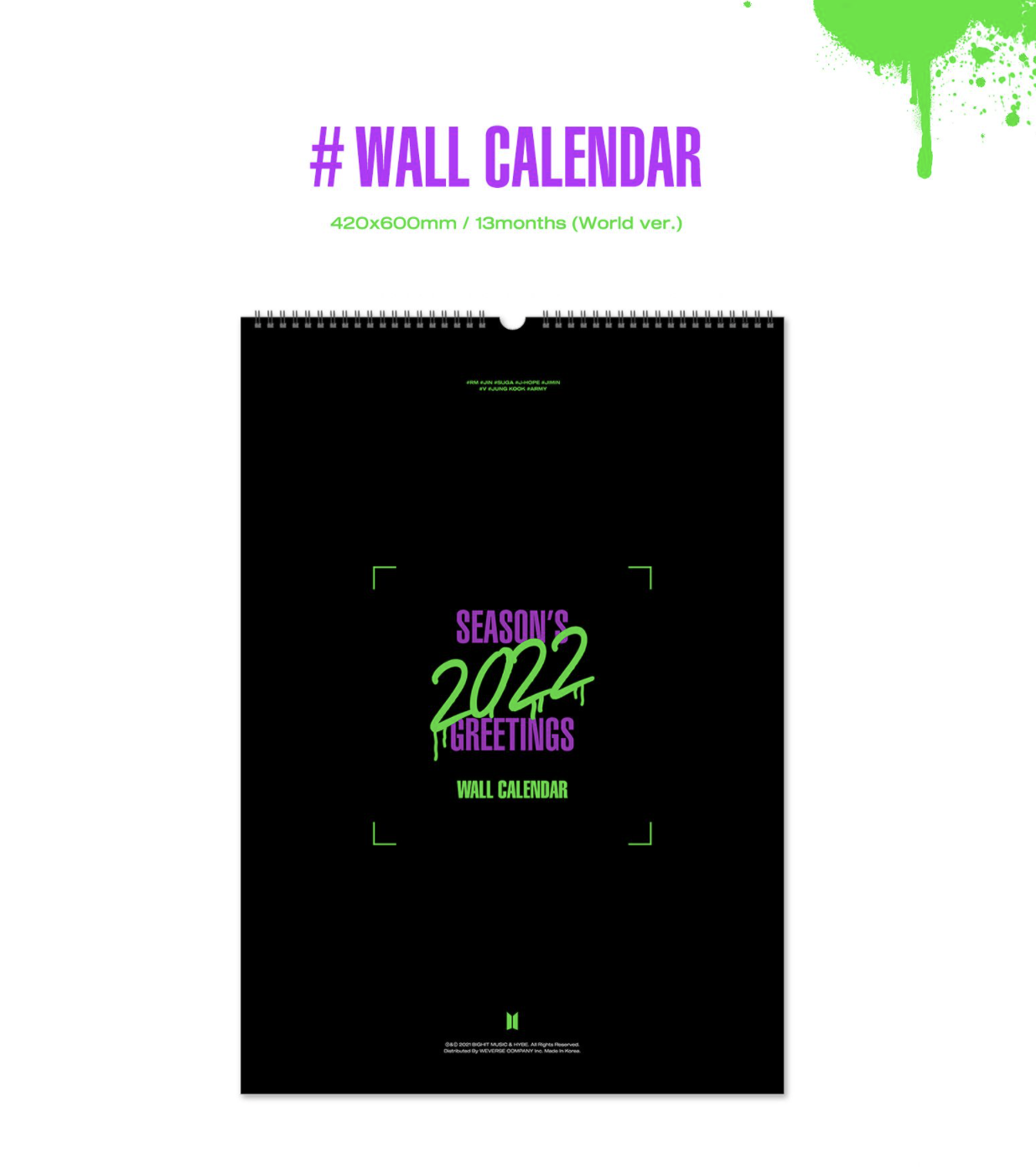 BTS 2022 Season's Greetings from Weverse Incl. BTS Transparent Photocard PhotoBook ver.