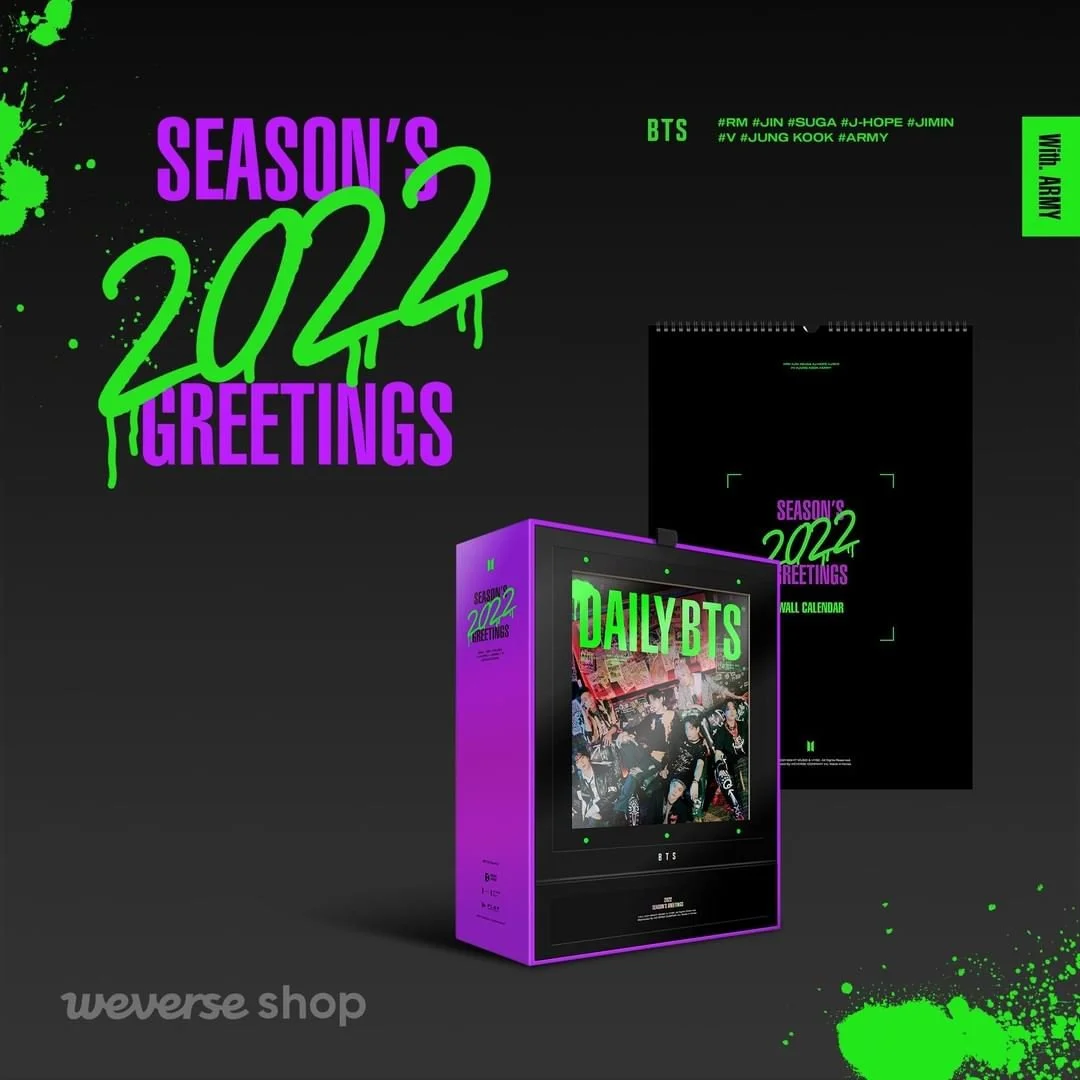 merch bts 2022 season s greetings us bts army