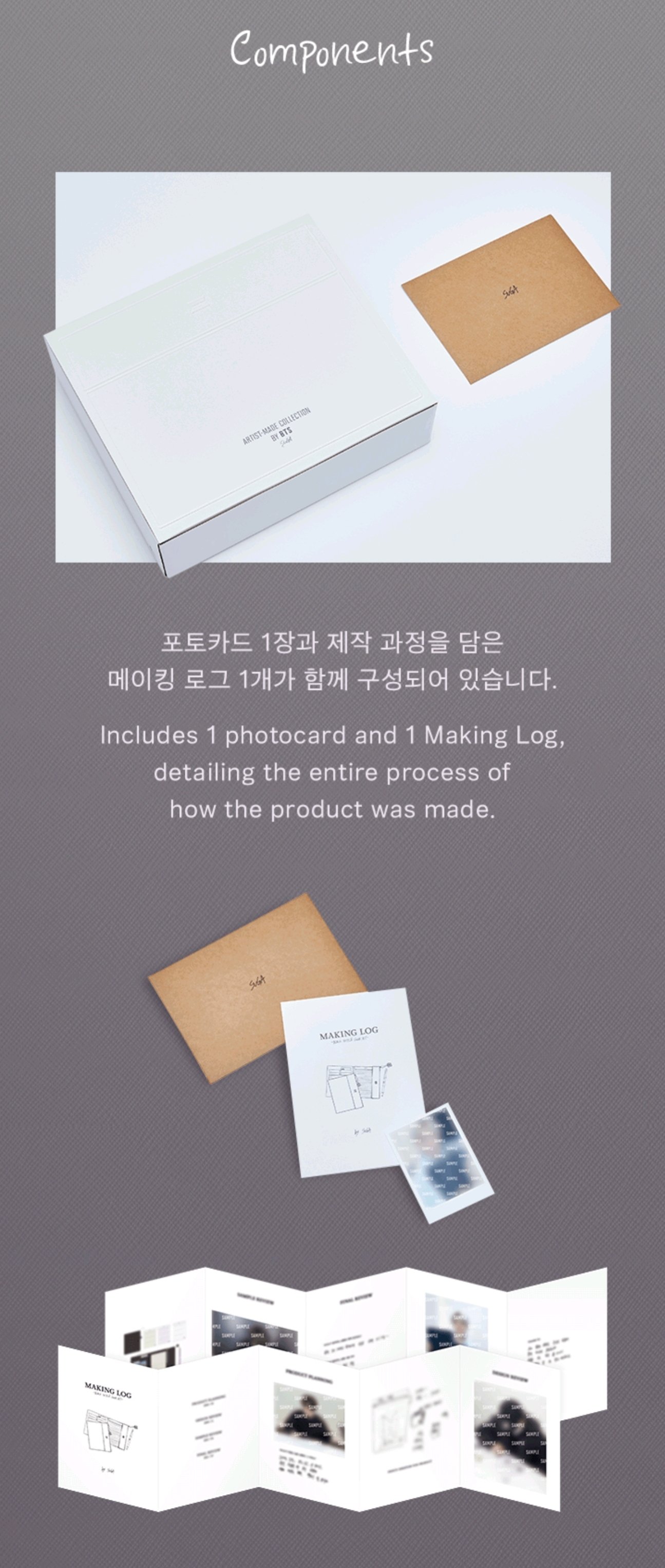 BTS ARTIST-MADE COLLECTION BY BTS [J-HOPE] SIDE BY SIDE MINI BAG with PHOTO  CARD